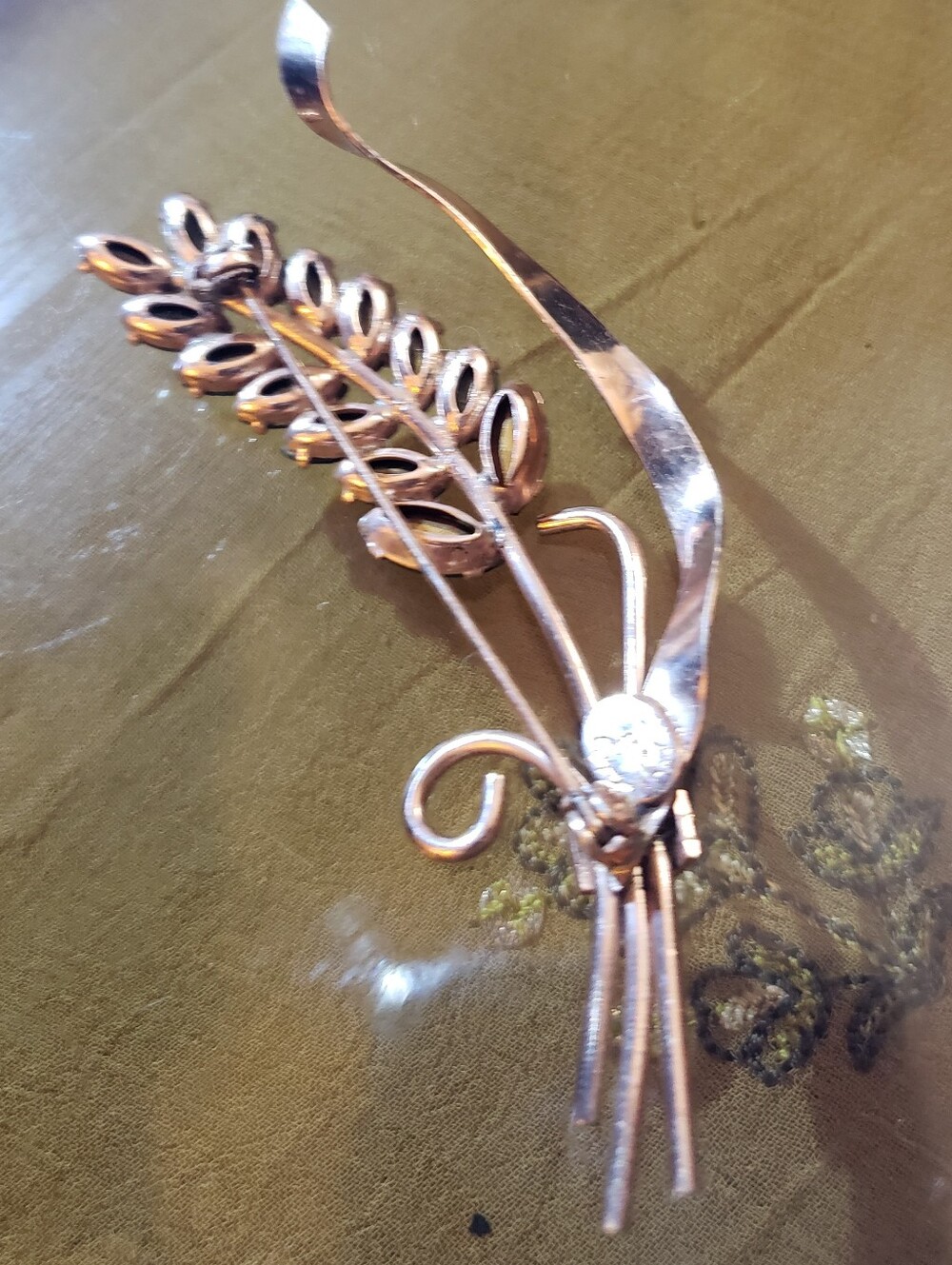 Vintage Brooch Lot 3pc Sterling Coro Wheat Stalk + Strawberry + Beetle - Picture 5 of 15